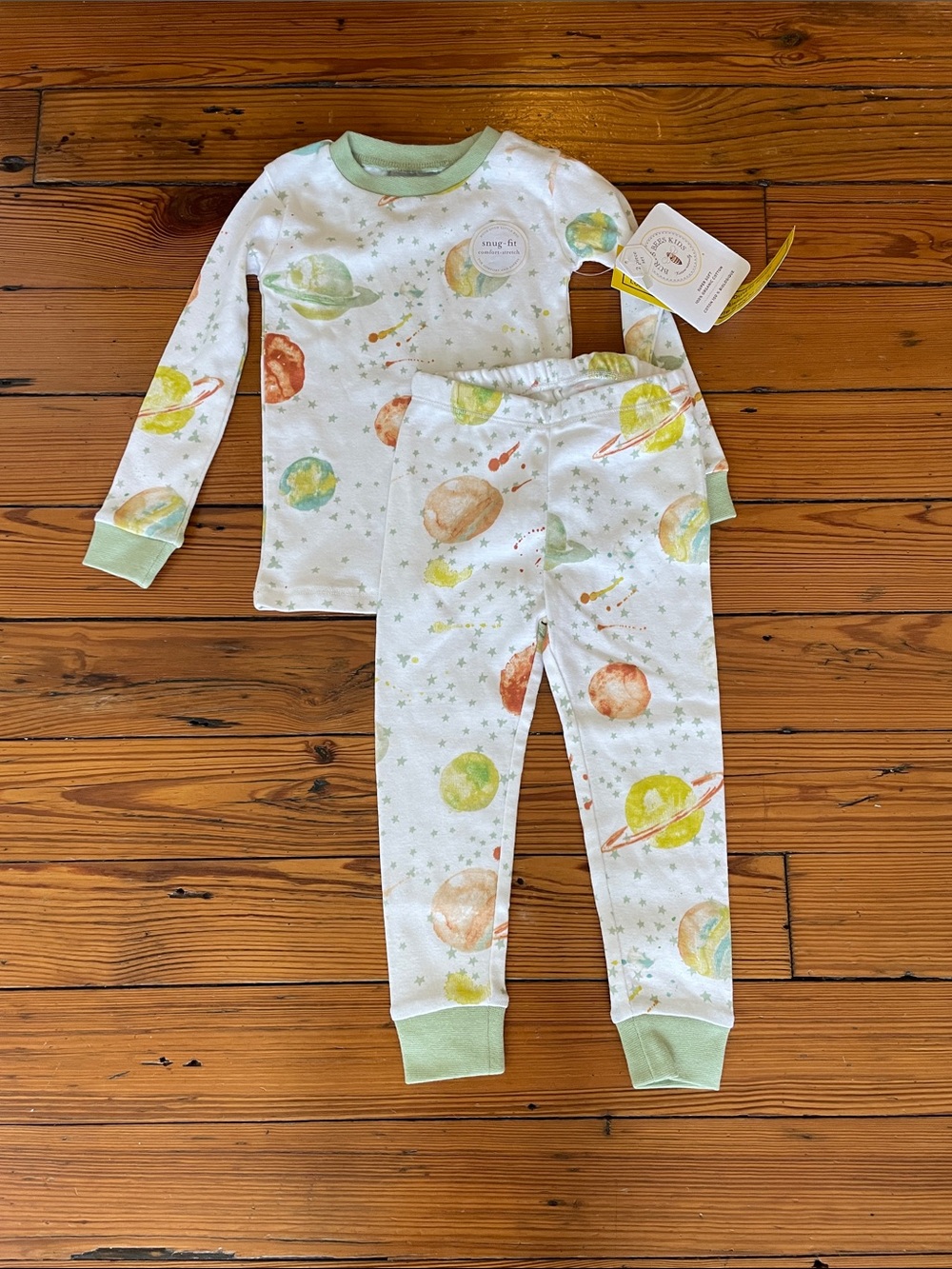 Burts bees 2T stars and space pajama set